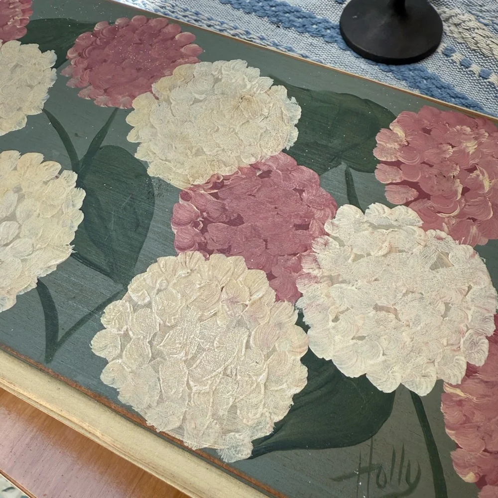 Floral Hand-Painted Decorative Wood Box
